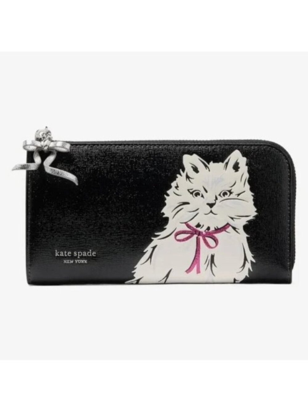 Kate Spade Whiskers Saffiano Leather Large Continental Zip Around Wallet